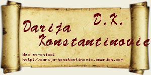 Darija Konstantinović vizit kartica